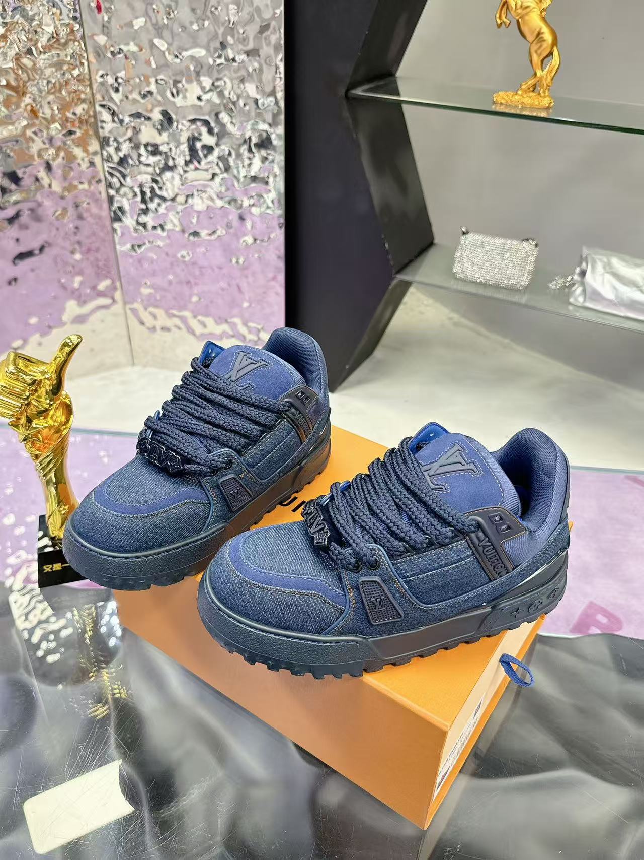 LV Trainer Maxi Denim blue
