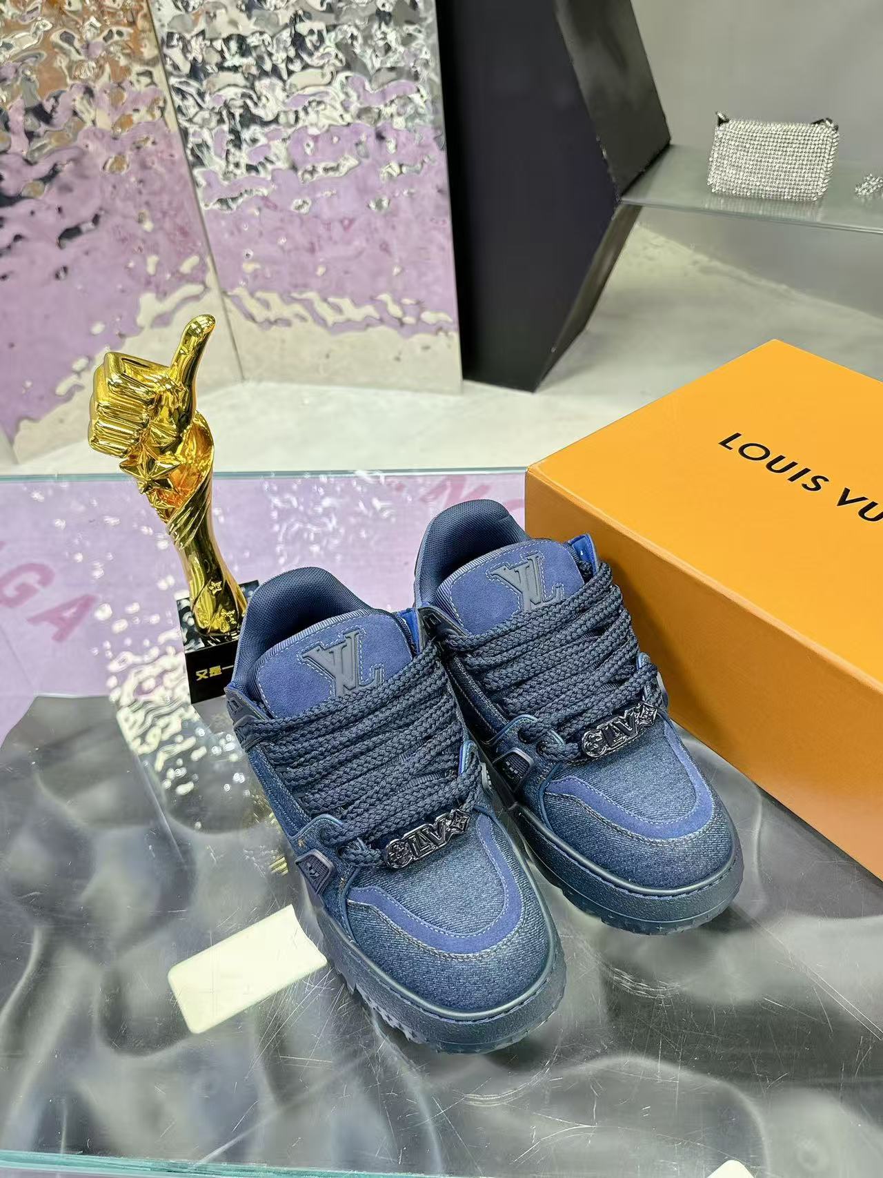 LV Trainer Maxi Denim blue