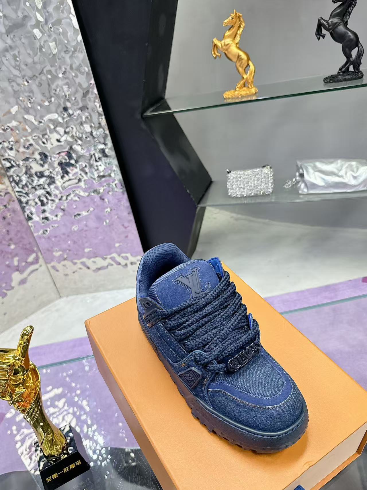 LV Trainer Maxi Denim blue
