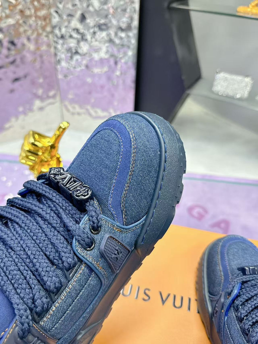 LV Trainer Maxi Denim blue