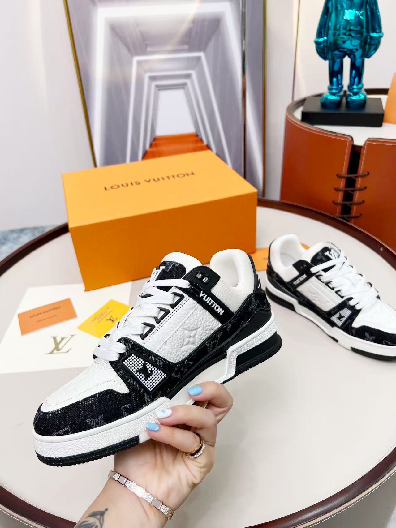 LV trainer black and white