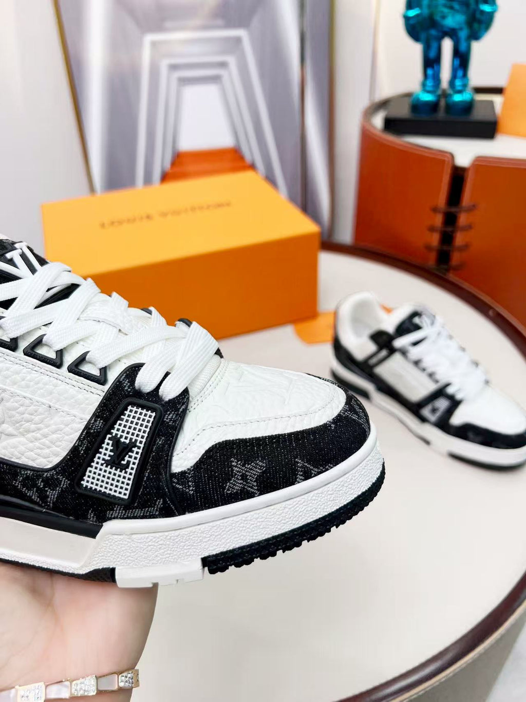 LV trainer black and white