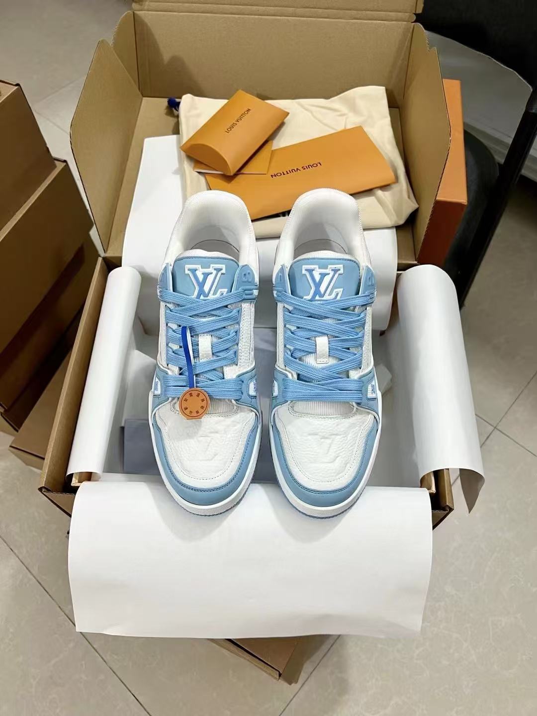 LV trainer white and blue
