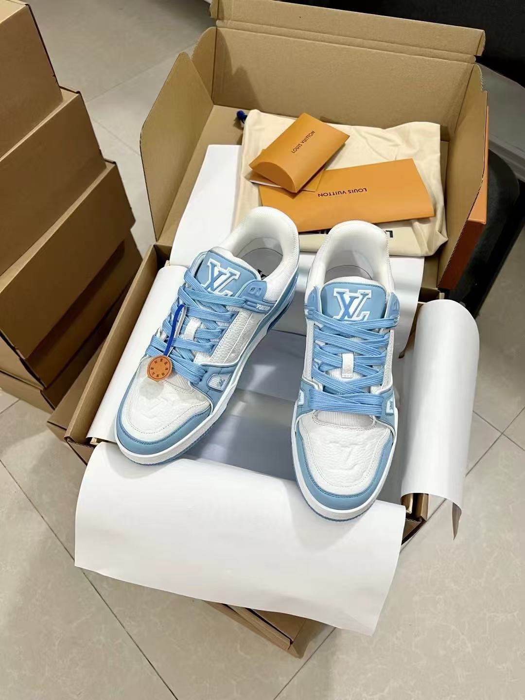 LV trainer white and blue