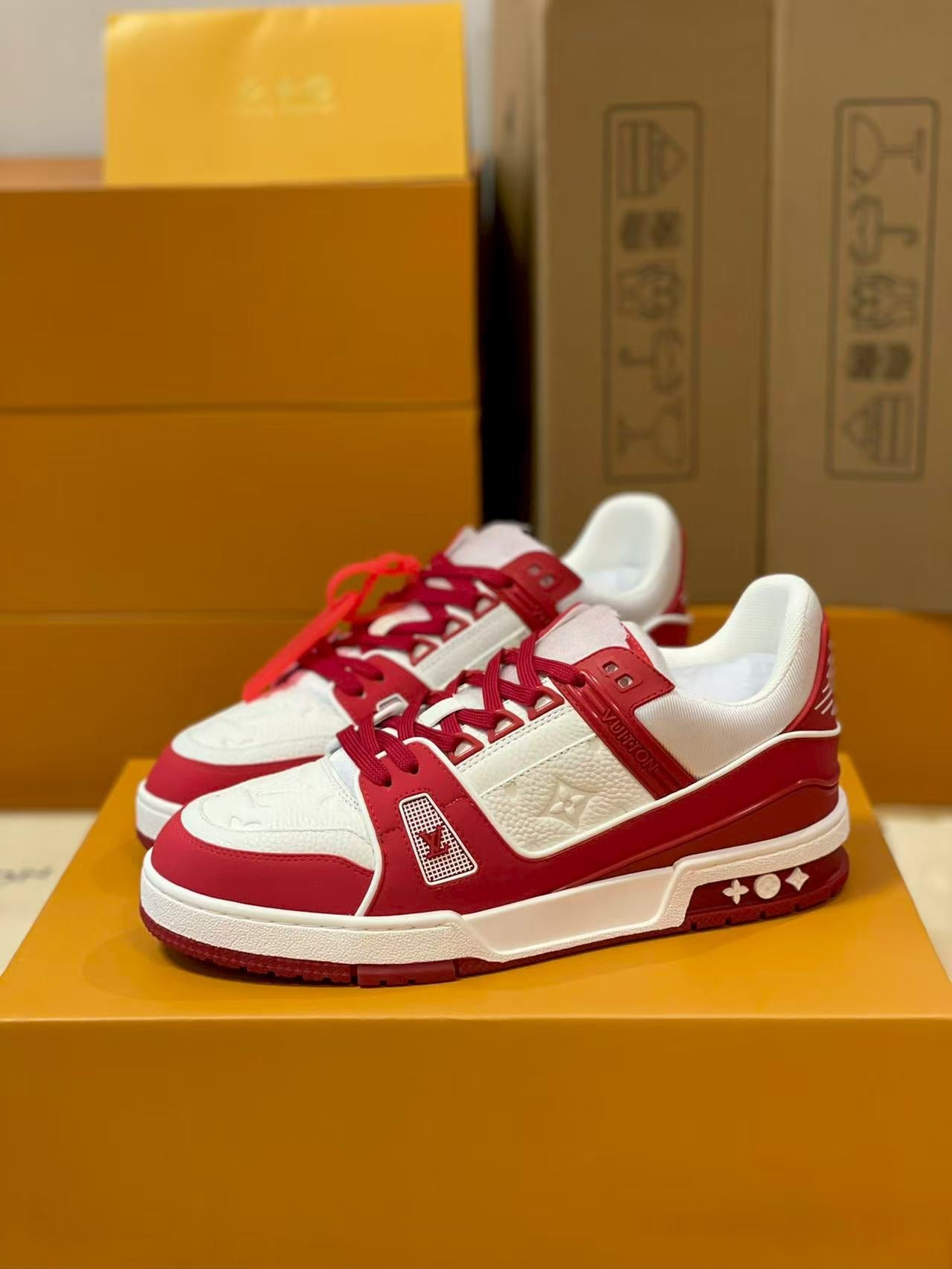 LV trainer red and white charity edition
