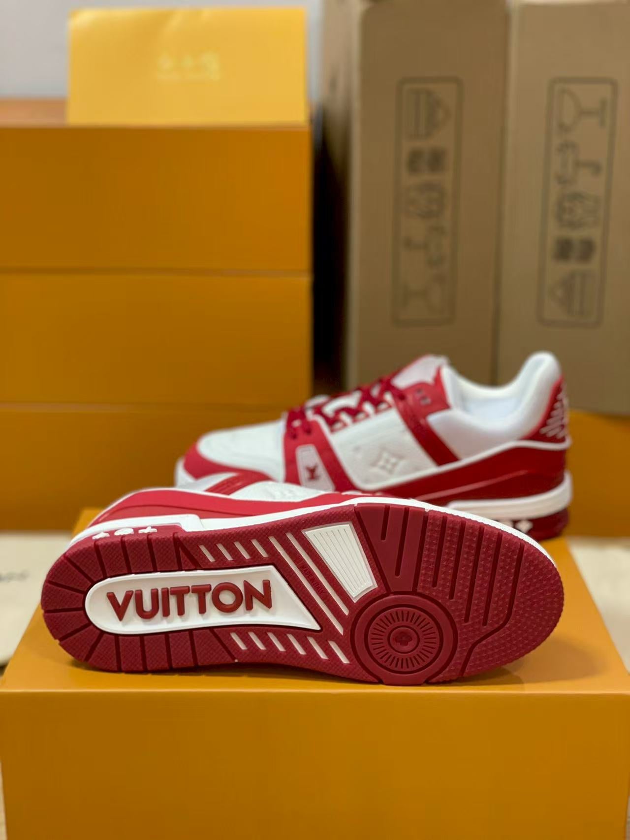 LV trainer red and white charity edition