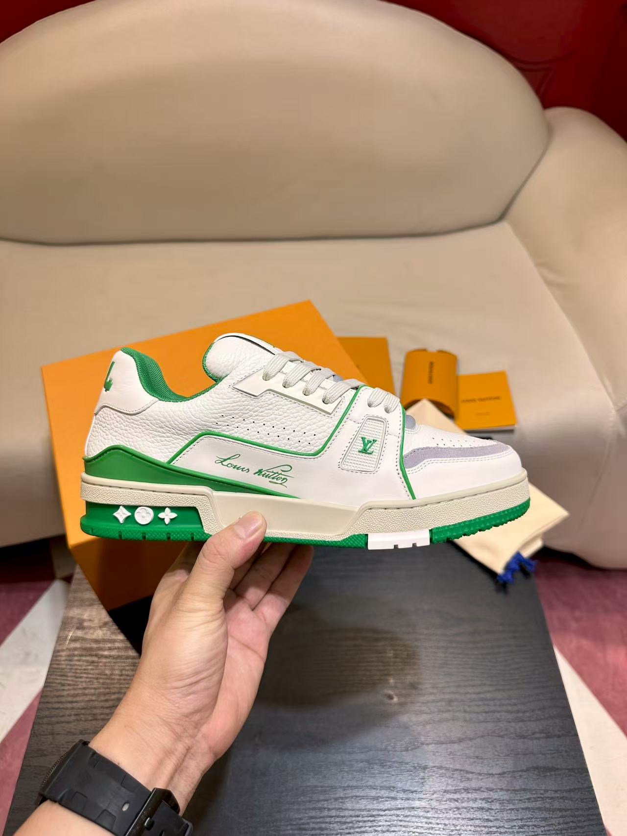 LV trainer #54 Signature White Green
