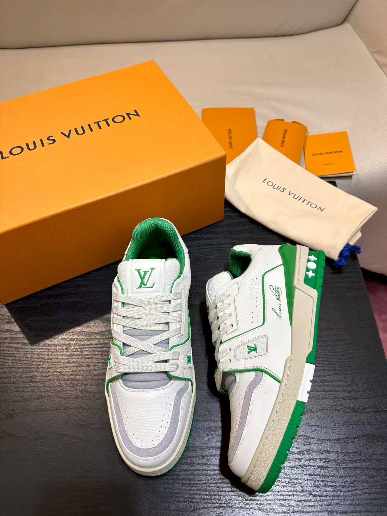 LV trainer #54 Signature White Green