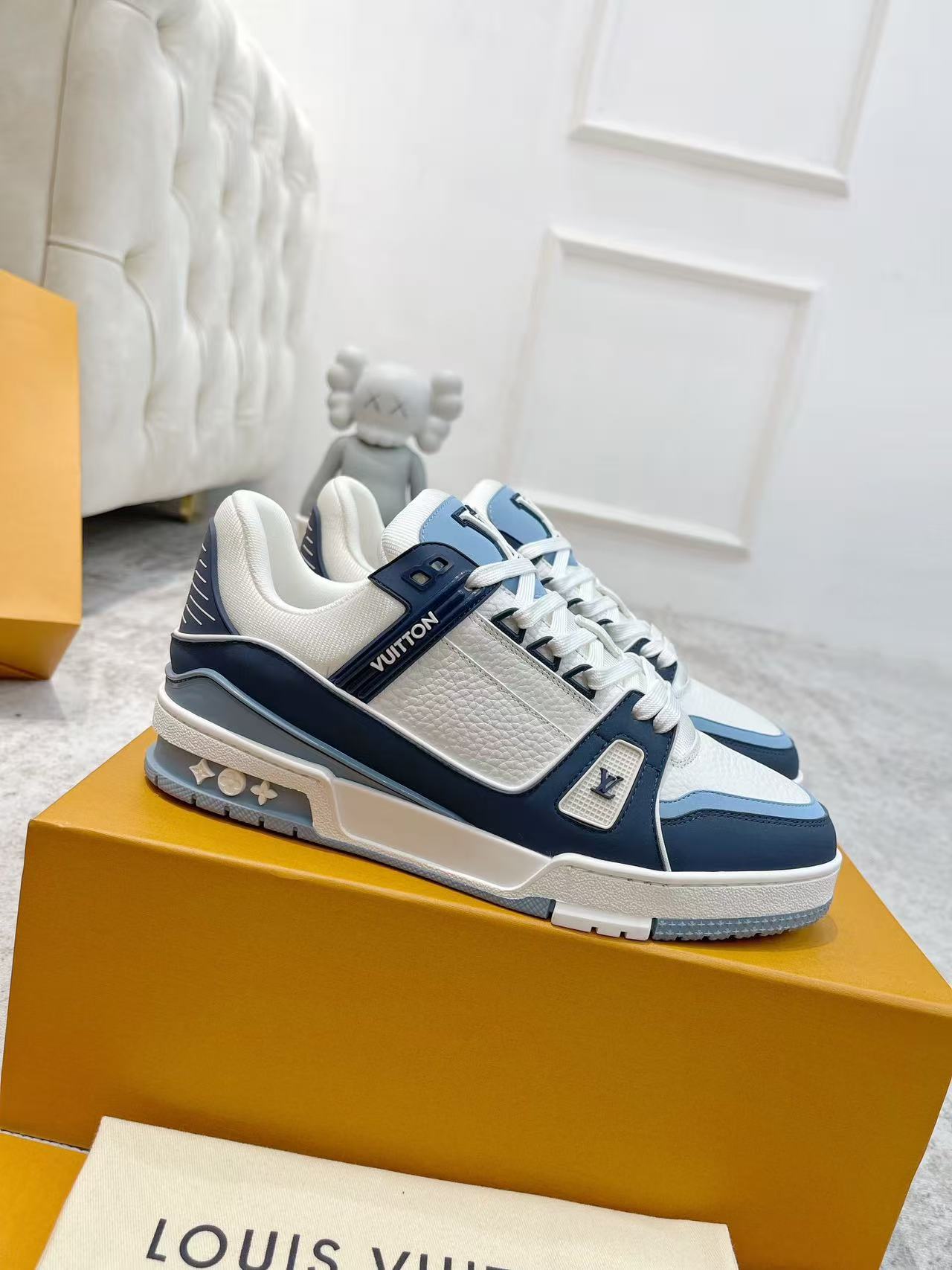 LV trainer light blue and white