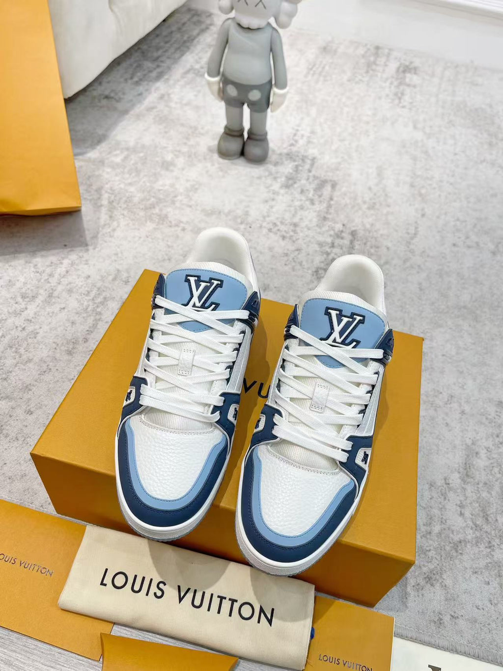 LV trainer light blue and white