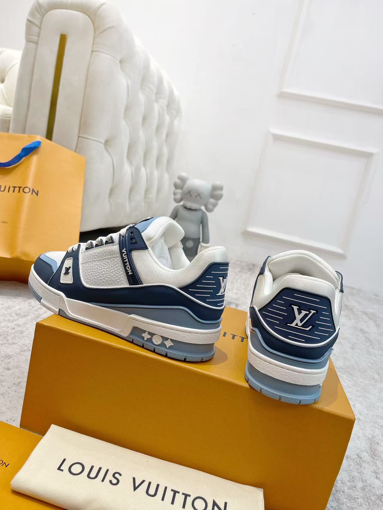 LV trainer light blue and white