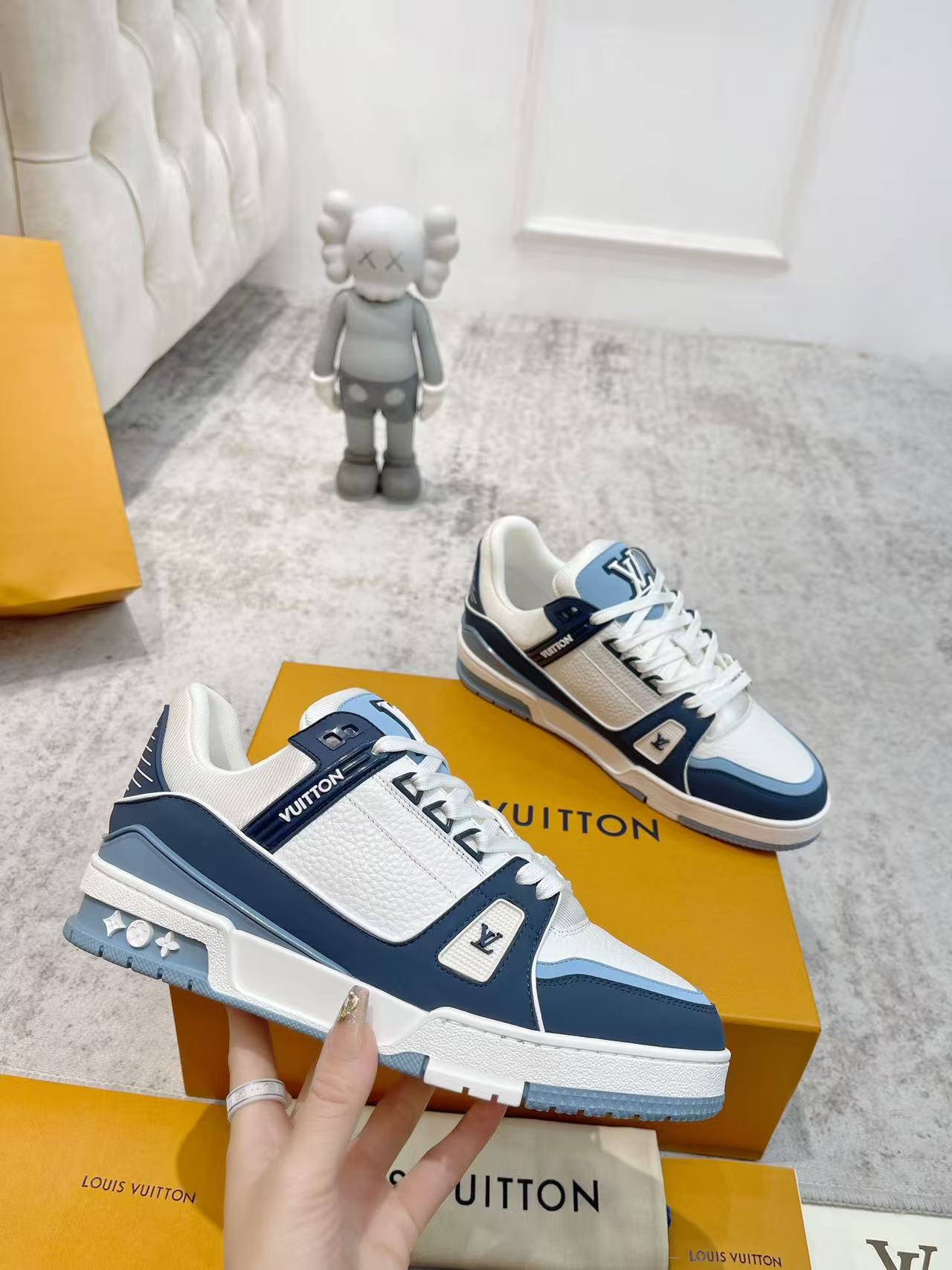 LV trainer light blue and white