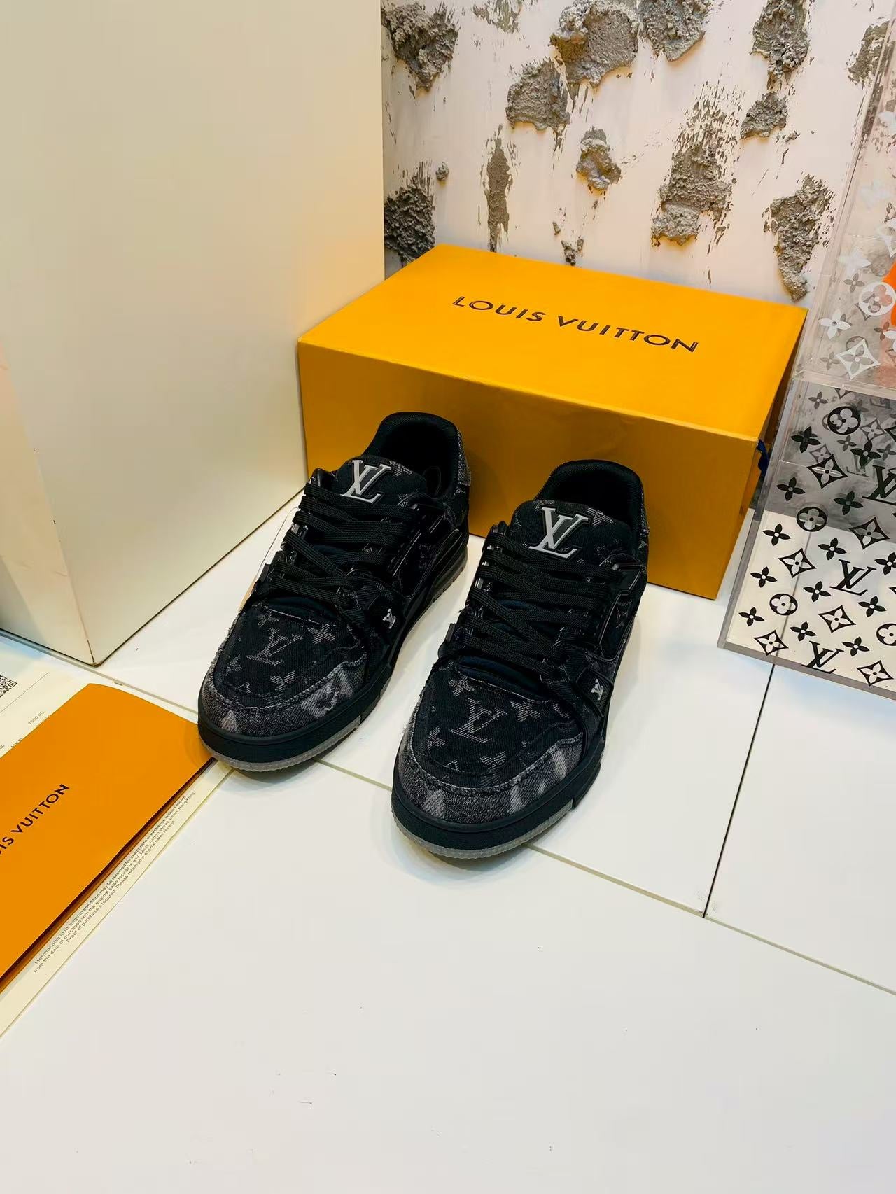LV trainer 'Black Grey Denim