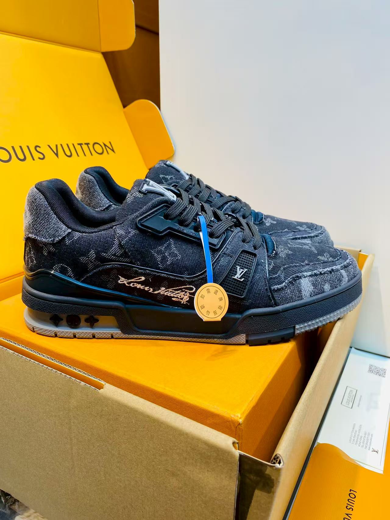 LV trainer 'Black Grey Denim
