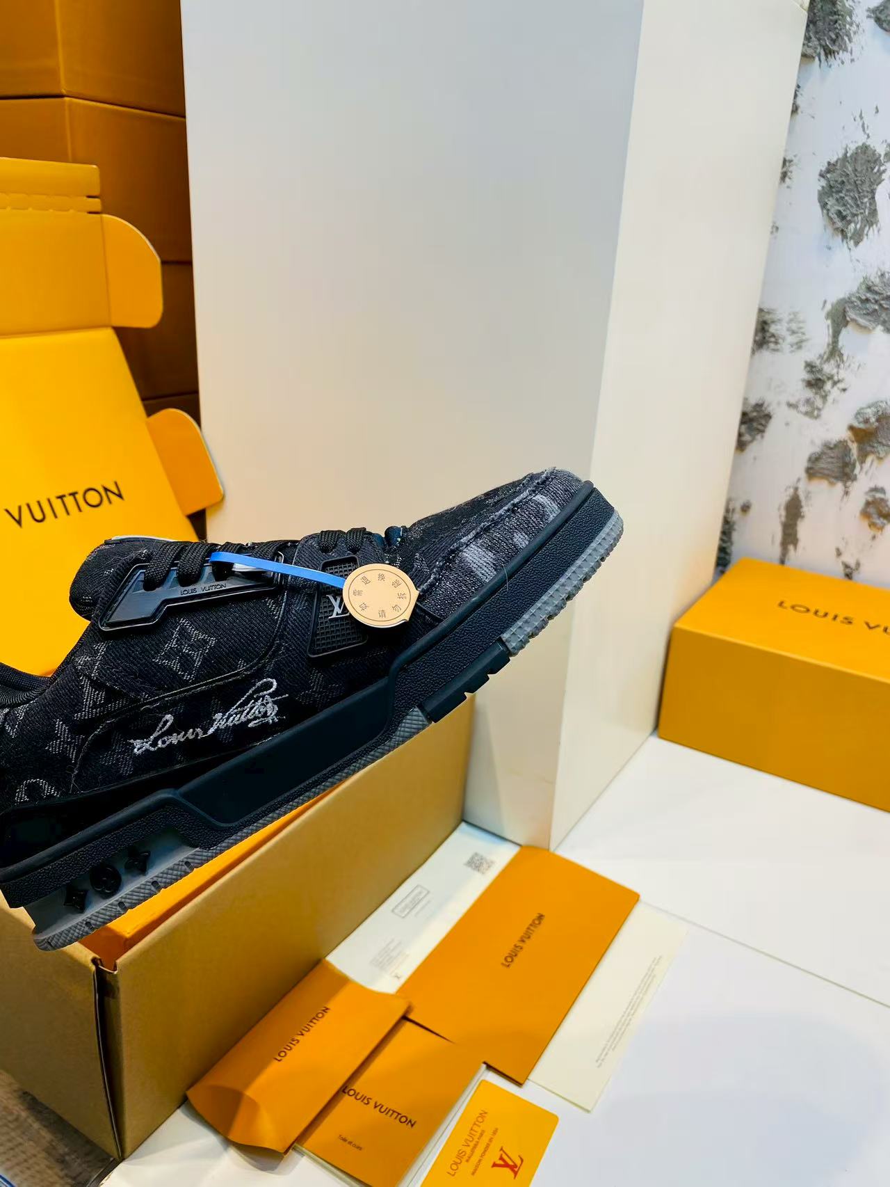 LV trainer 'Black Grey Denim