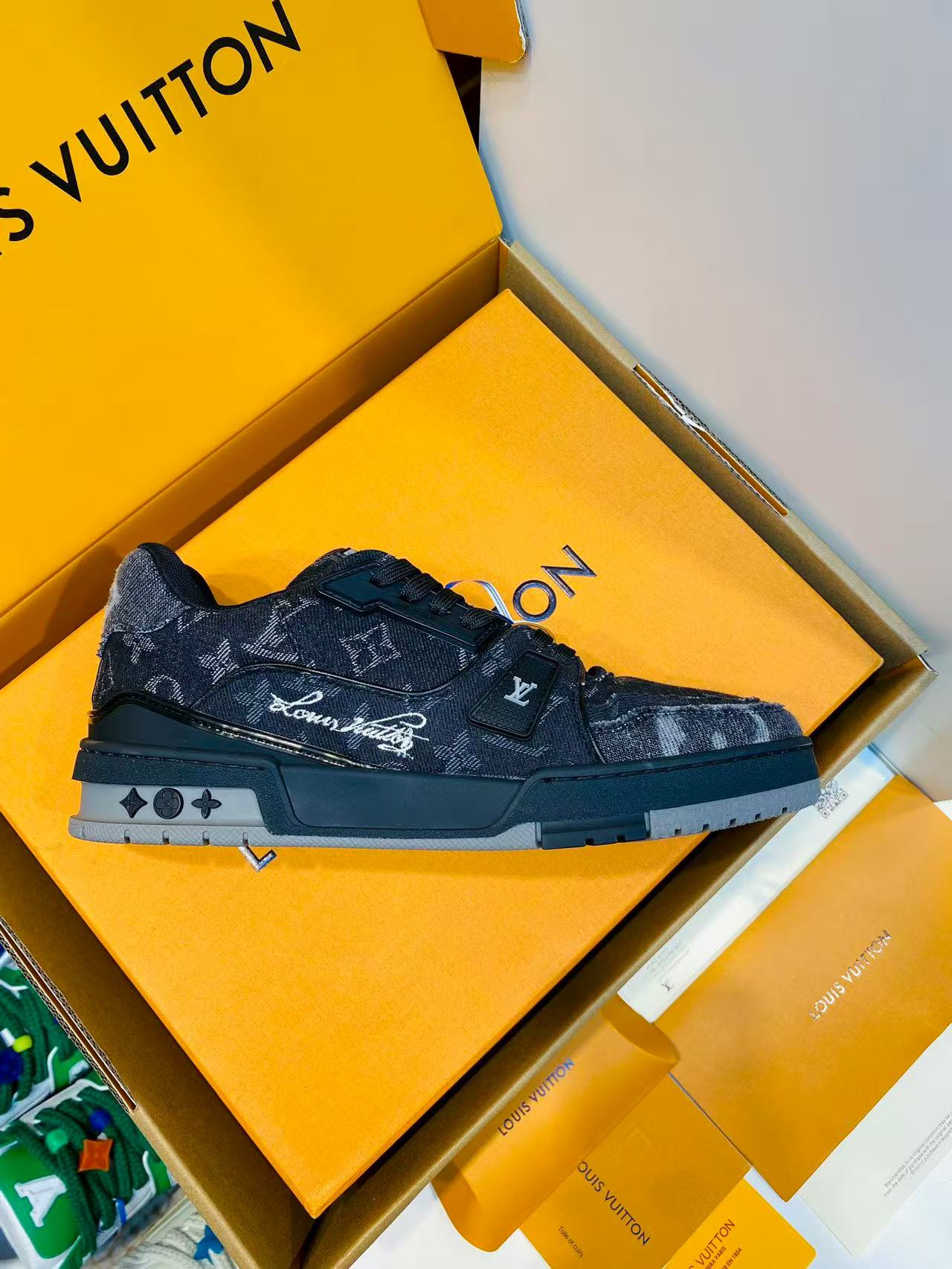 LV trainer 'Black Grey Denim