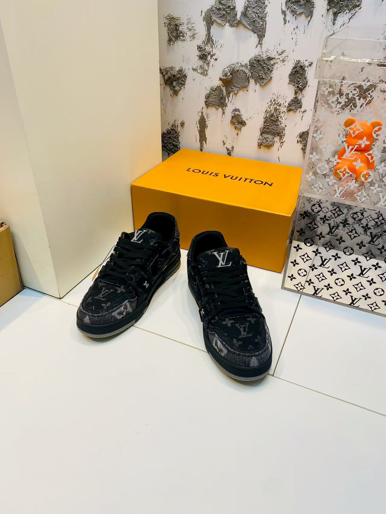 LV trainer 'Black Grey Denim