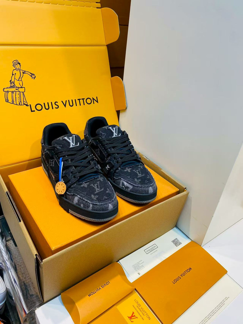 LV trainer 'Black Grey Denim