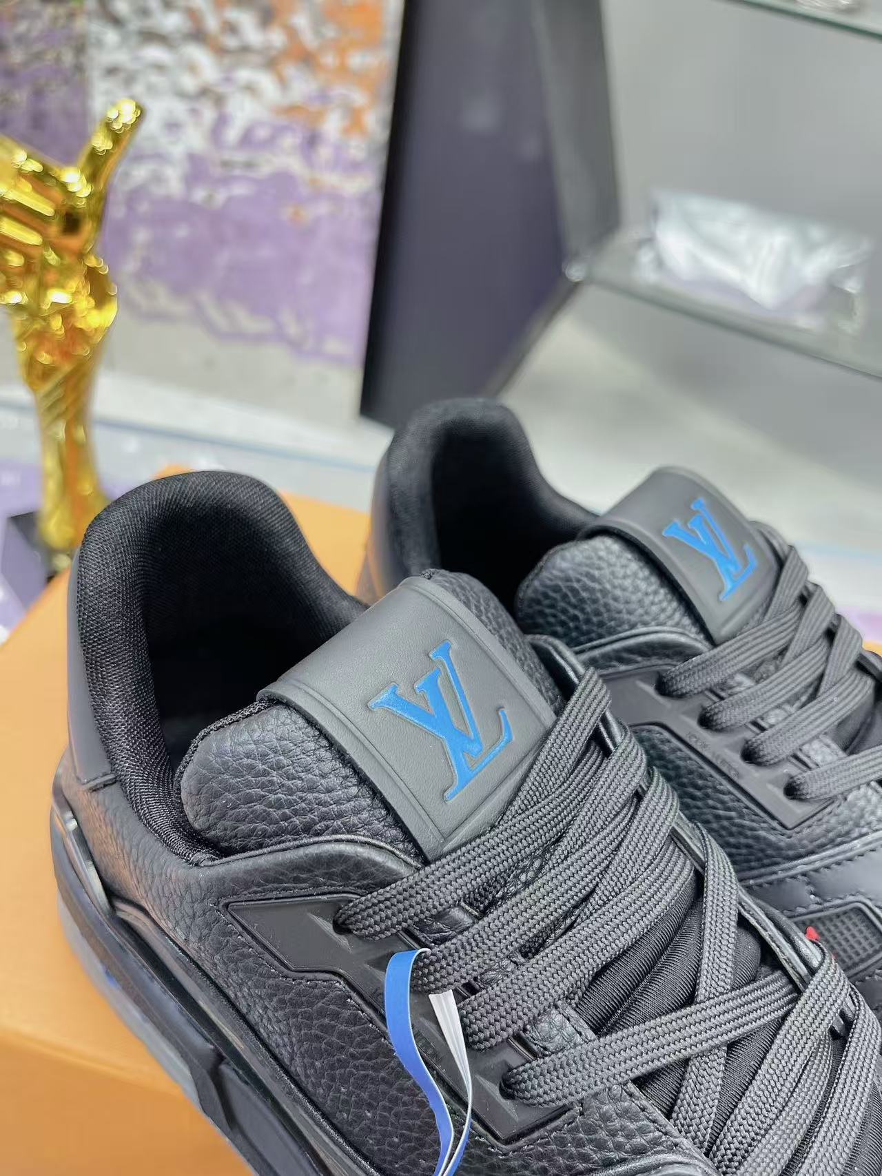 LV Trainer 'Black Leather'
