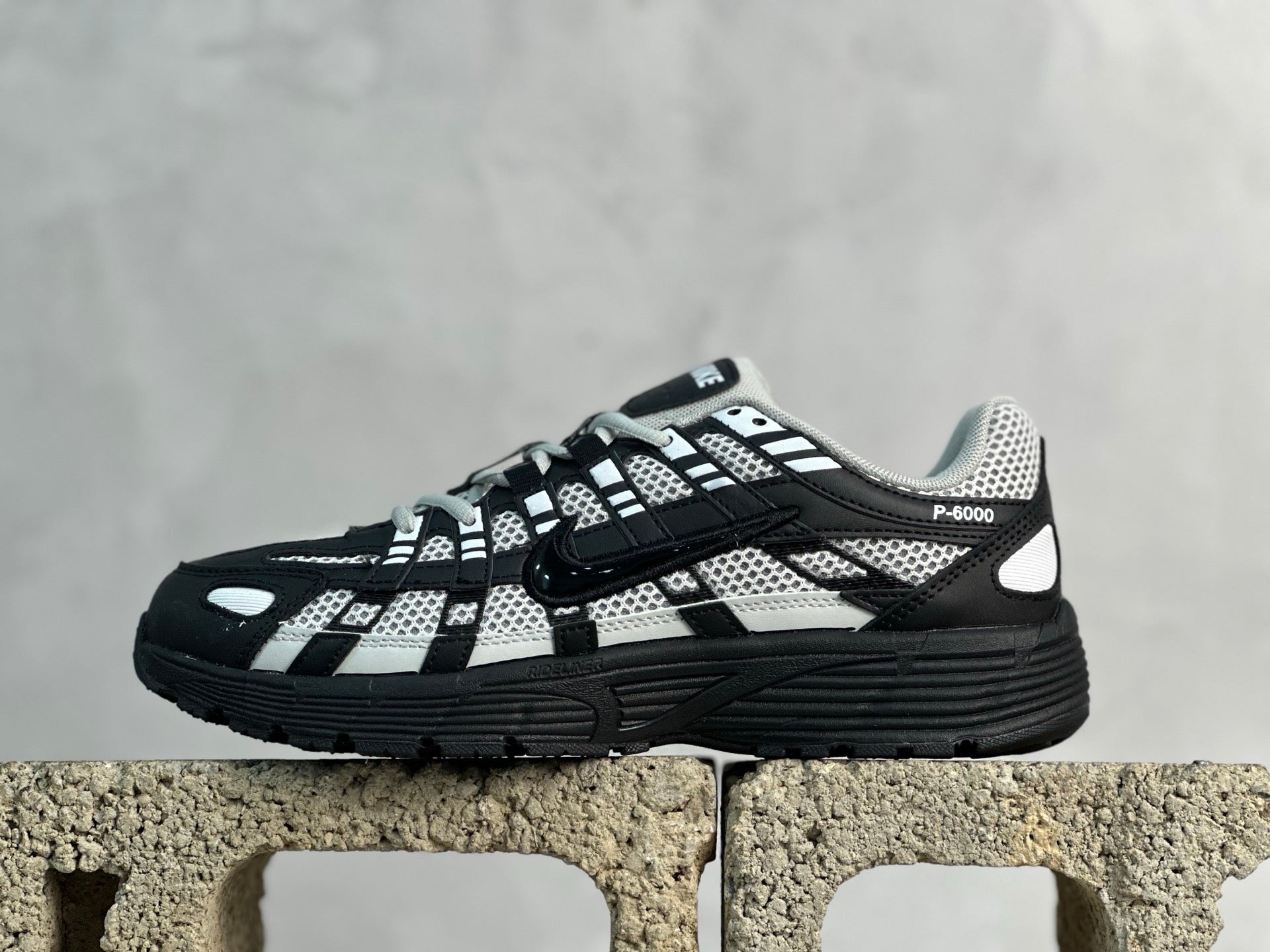 Nike P-6000 Black Patent Leather Swoosh