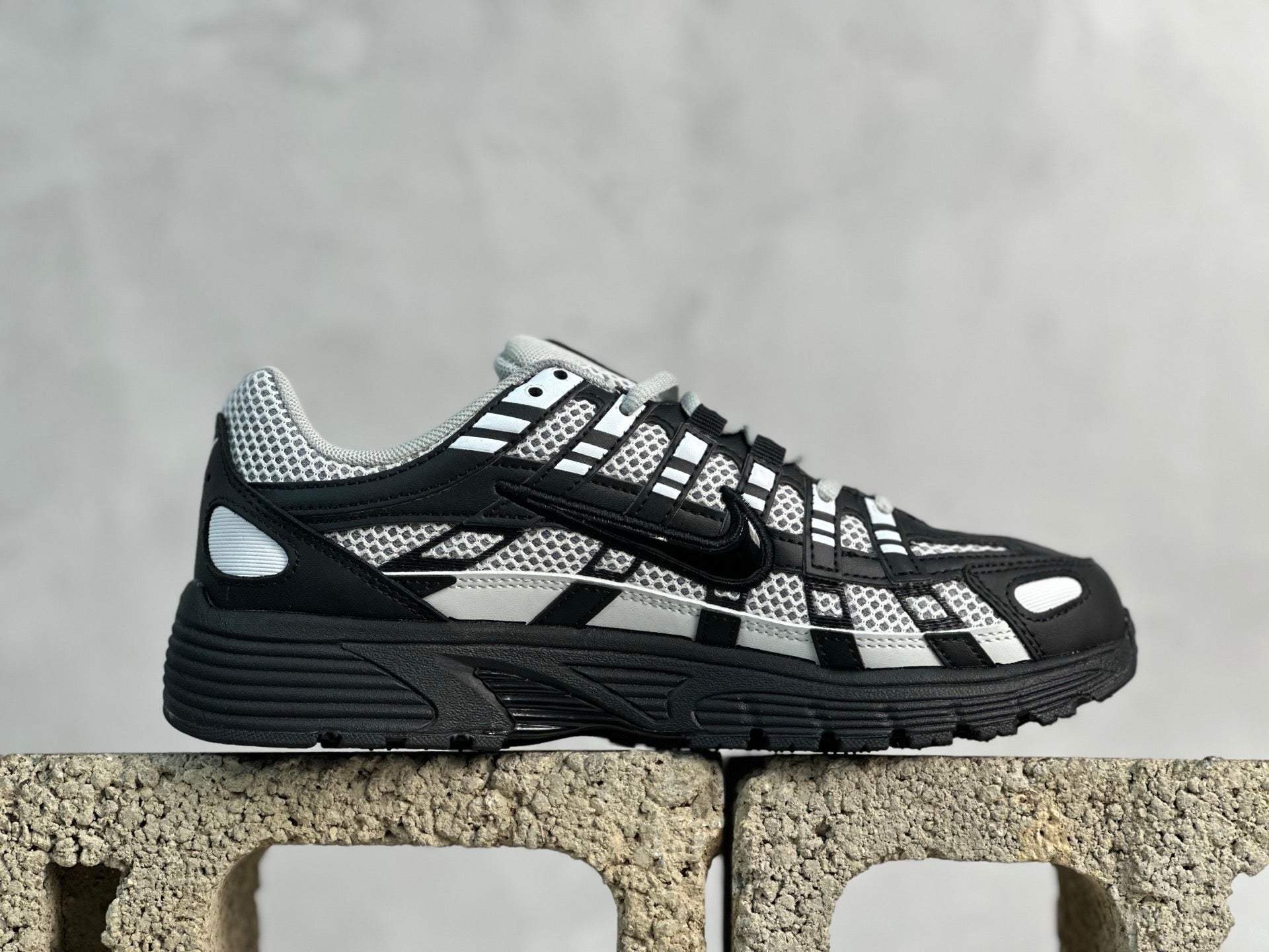 Nike P-6000 Black Patent Leather Swoosh