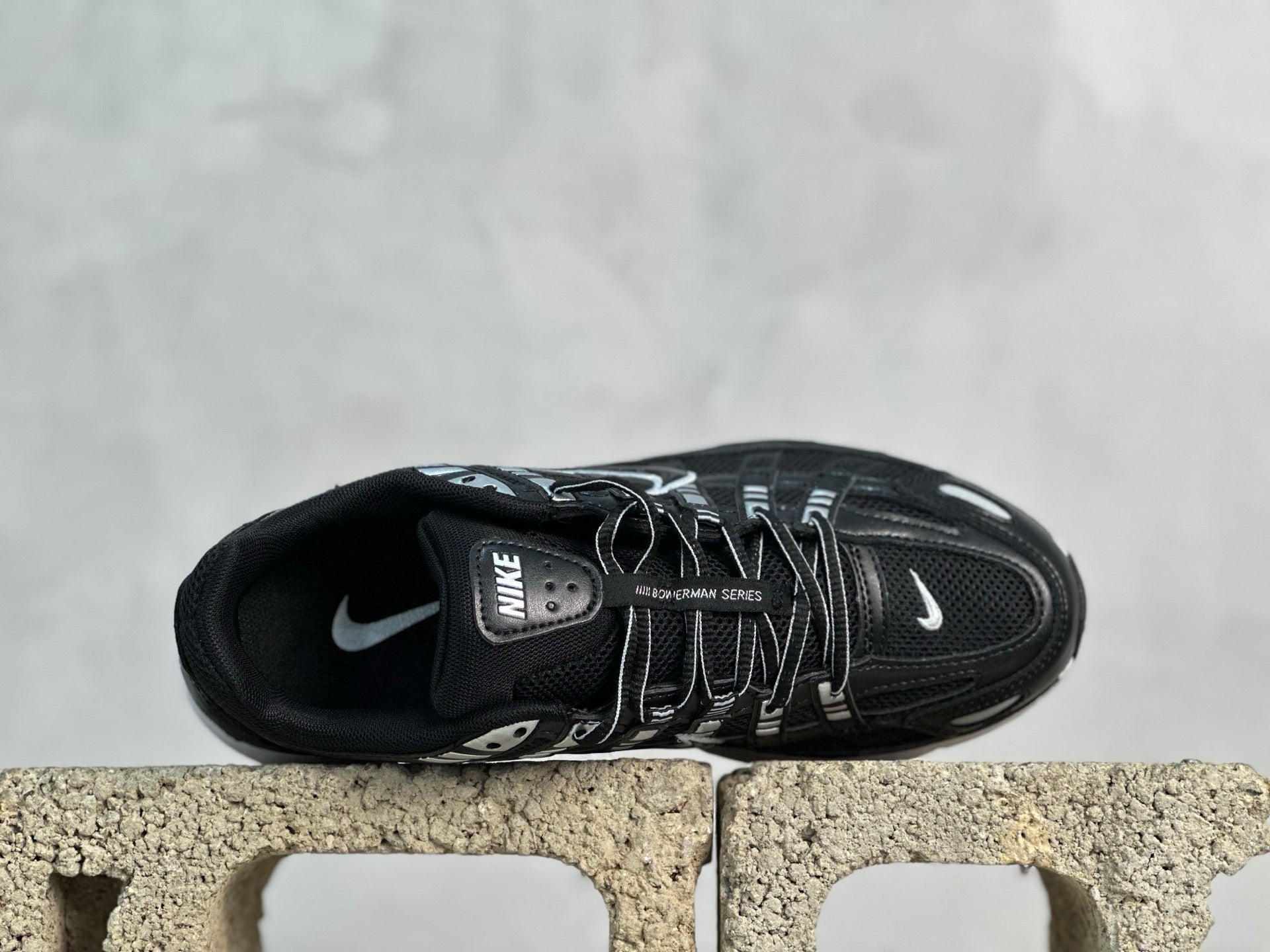 Nike P-6000 Black White etallic Silver