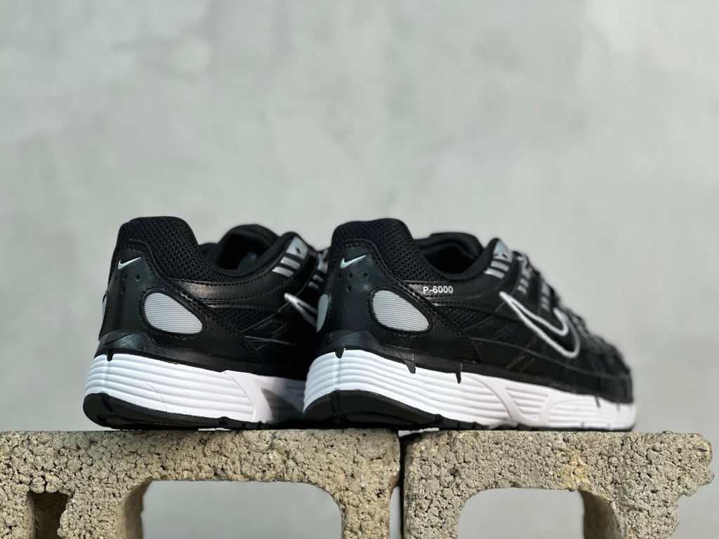 Nike P-6000 Black White etallic Silver