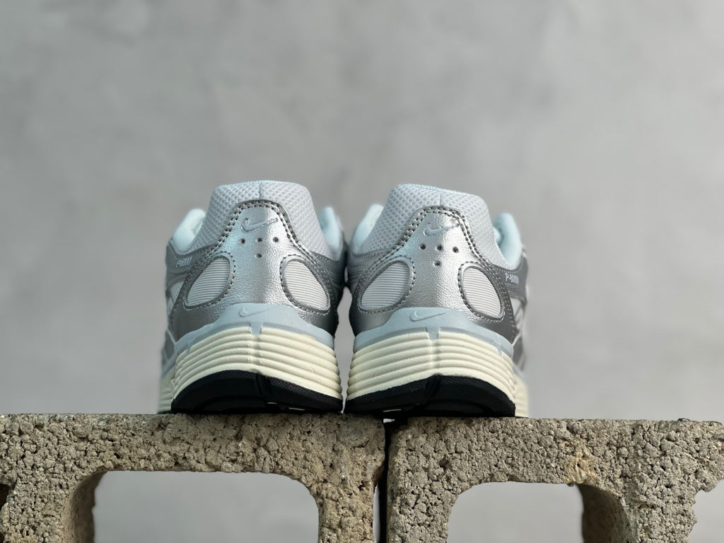 Nike P-6000 White Blue Tint Sail Metallic Silver