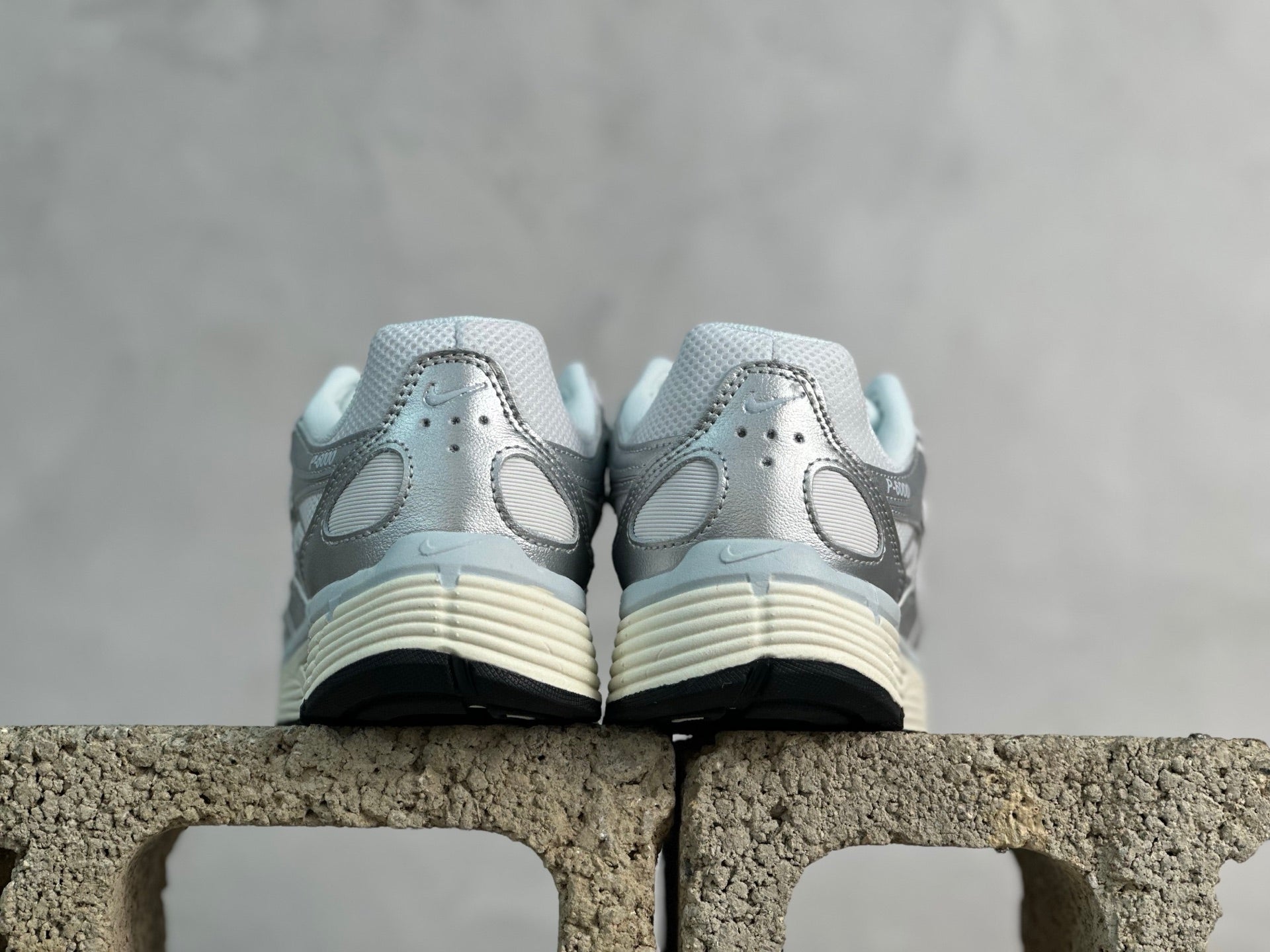 Nike P-6000 White Blue Tint Sail Metallic Silver